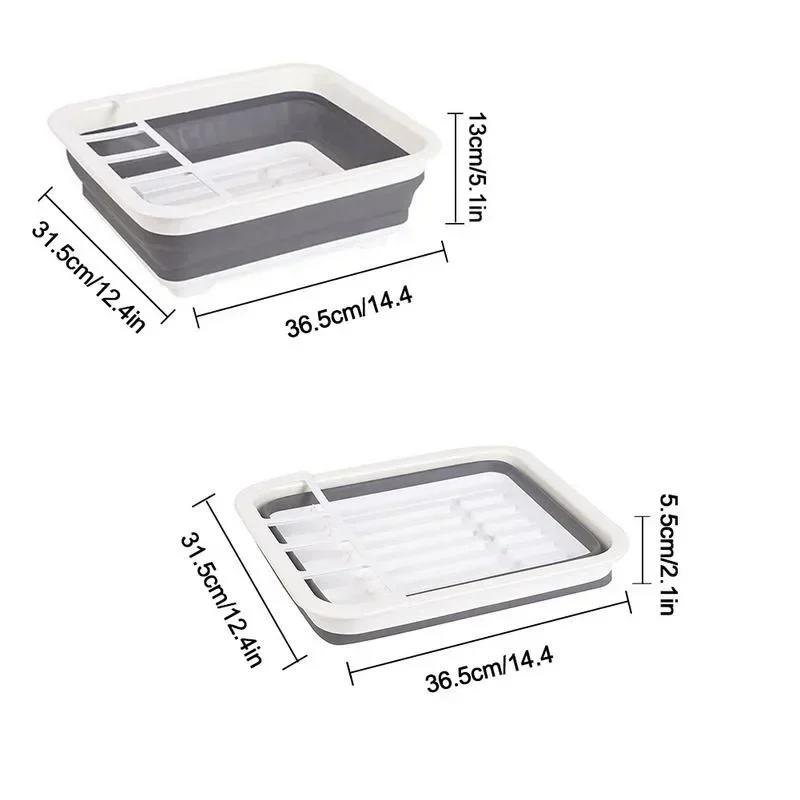 Utensili da Cucina Portapiatti Pieghevole Portaoggetti da Cucina Scolapiatti Ciotola Stoviglie Piatto Scolapiatti Scaffale Organizzatore Stoviglie da Pranzo