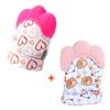 2PCS Baby Silicone Mitts Teething Mitten Cartoon Shaped Glove Soft Teether