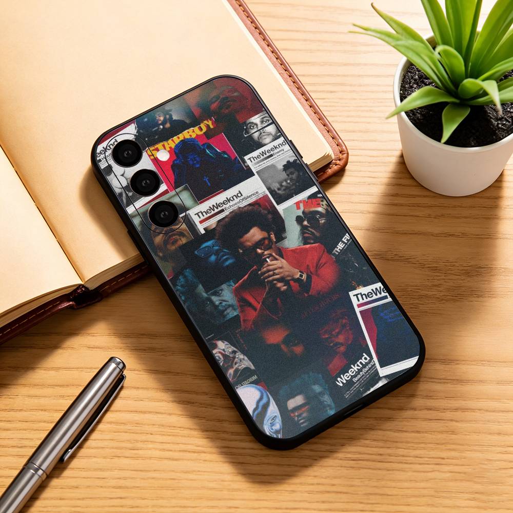 the W-weeknd D-design Phone Case Black Silicone Soft For Samsung Galaxy A73,A72,A71,A70,A53,A52,A51