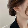 Genuine 925 Sterling Silver Inlay Zircon Pearl Flower Earrings For Women Sterling Silver Jewelry