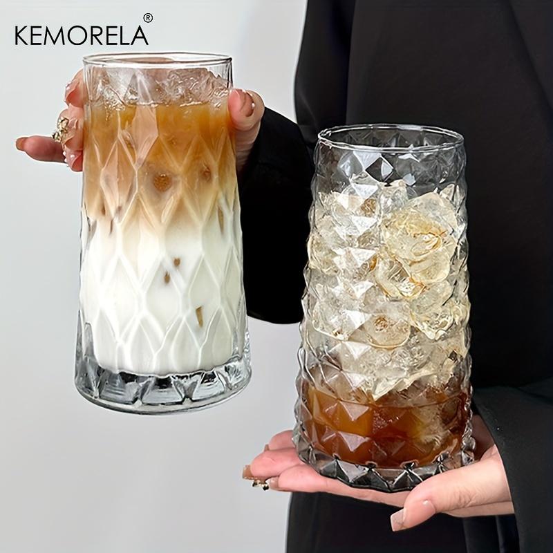 KEMORELA INS 500ML Ledový Americký Kávový Hrnek Velmi Vhodný pro - Whisky Diamantový Hrnek Čajový Hrnek Sklenice na Džus Hrnek na Mléko Vodu Sklenice na Pití