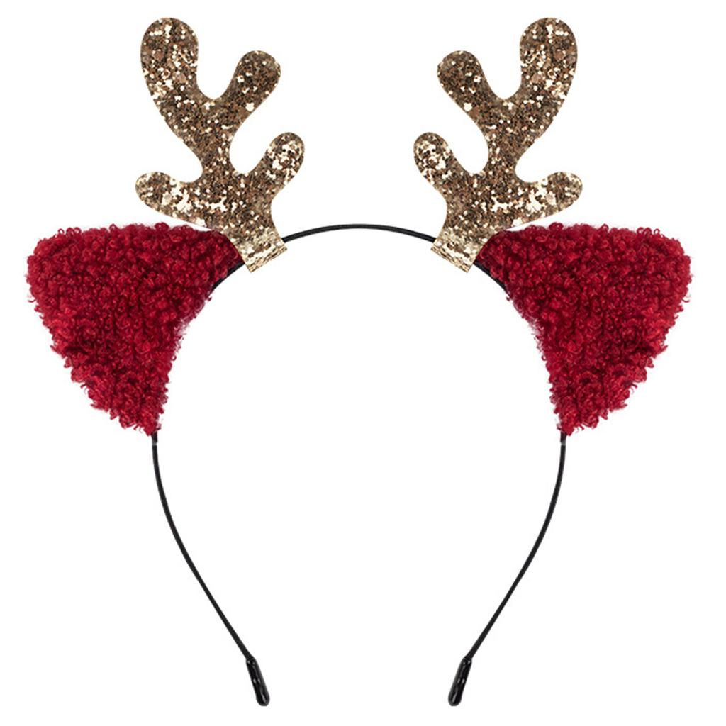 Elastisches Weihnachts-Stirnband-Set Neujahr Kinder Haarreif Kreativer Kopfschmuck für Weihnachtsfeiern