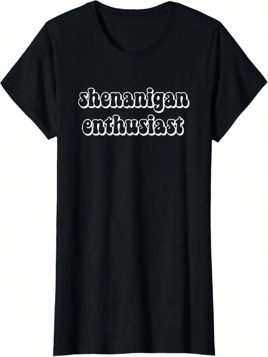 Shenanigan Enthusiast Retro Text Letter T-Shirt S разноцветный