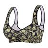 Plus Size Floral Print Wireless Bra, Elegant & Comfy Anti Sagging Push Up Breathable Bras, Women's Lingerie & Underwear