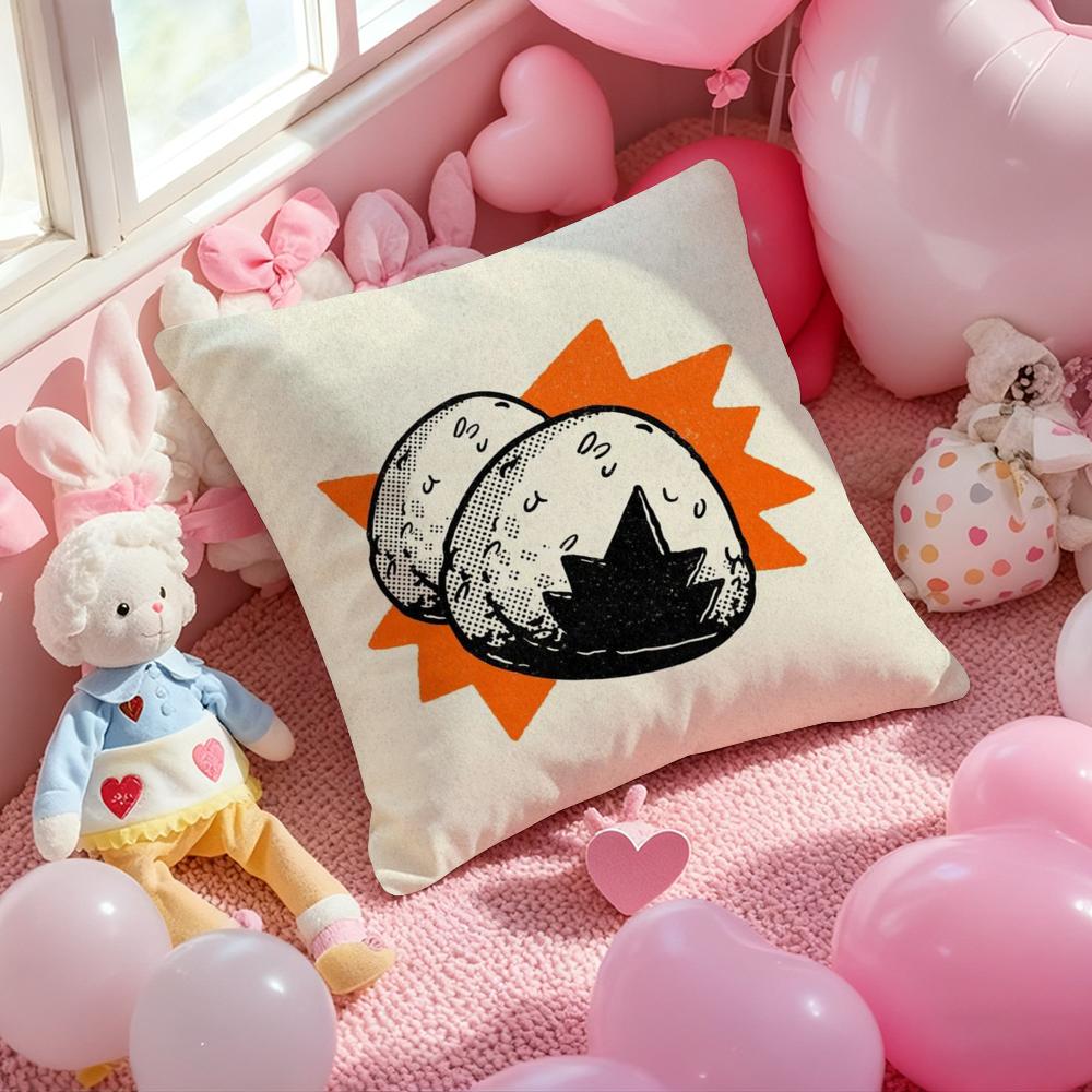 Takoyaki Japanese Food Cushion Cover Pattern Printed Pillowcase for Living Room Sofa Cushion Cover & Bedroom Decor