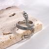 Vintage Thai Silver Snake Rings for Women Niche Trendy Winding Snake Party Jewelry Friends Gifts