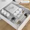 Transparent Modular Drawer Organizer Set-Multi-Use Storage Trays for Makeup Skincare Kitchen Tool & Bathroom Vanity Organization