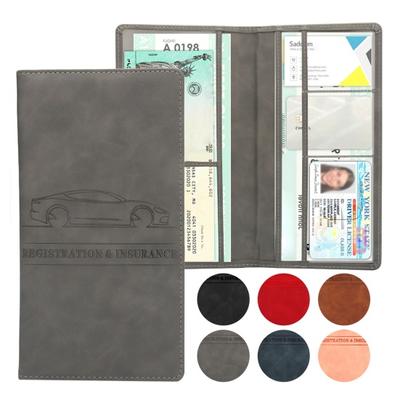 Insurance Card Holder Glove Box Paperwork Organizer with 6 Compartments Waterproof Magnetic Clasp Design Portable