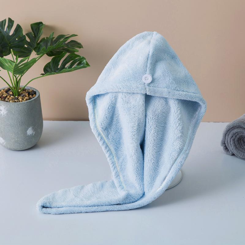 Premium Coral Fleece Quick-Dry Hair Towel Cap - Super Absorbent & Thickened for Women 65x25 CM
