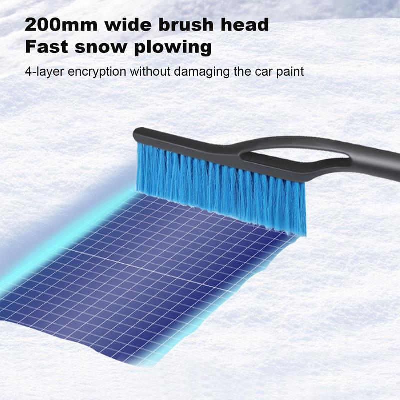 Snow Brush And Ice Scraper 25.6 Inch Portable Ice Scraper With Brush Ergonomic Frost Removal Tools Snow Removal Brush For Cars