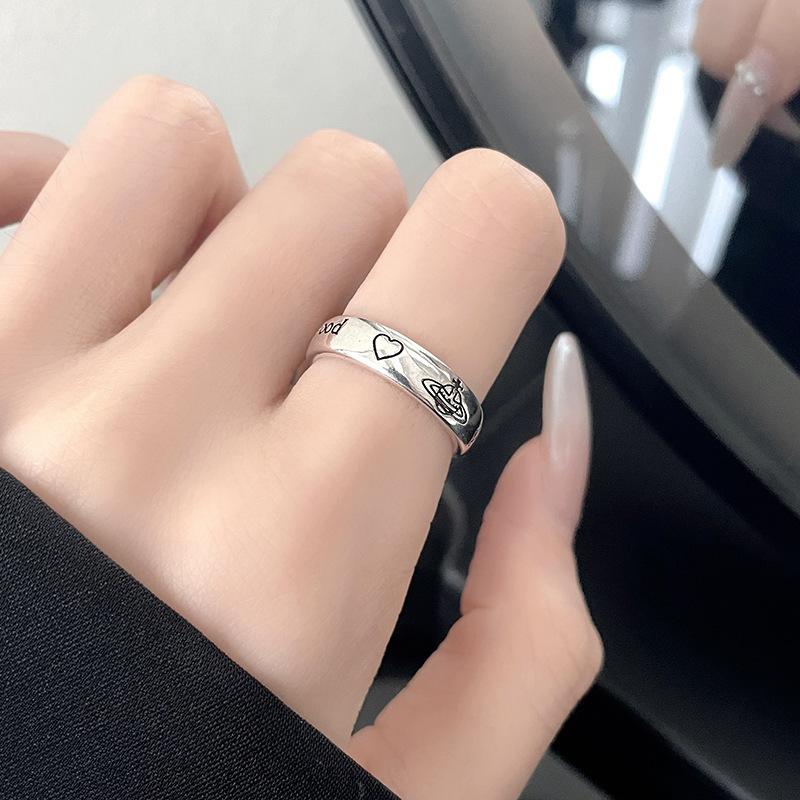 Anillo Hebilla de Cinturón Doble Capa Saturno Lleno de Diamantes Circonita Personalidad Retro Gama Alta Anillo Abierto para Mujer Lujo Ligero Diseño de Nicho
