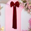 Bow Decor Christmas Red Decorative Velvet Hangable Bow Backdrop Birthday Decorations For Birthday Holiday Festival Event