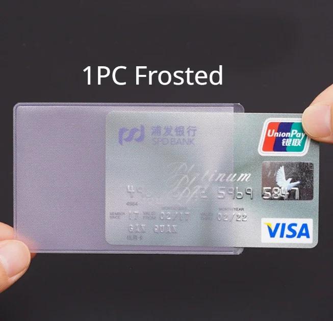 1/5/10PCS Transparent Card Cover Protective Holder PVC Waterproof Credit ID Business Card Protection Document Id Badge Case