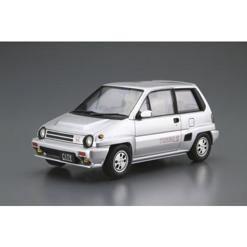 Aoshima Bunka Kyozai (AOSHIMA) 1/24 The Model Car Series No. 60 Honda AA City Turbo II 1985 Plastic Model Kit, Molded In Color