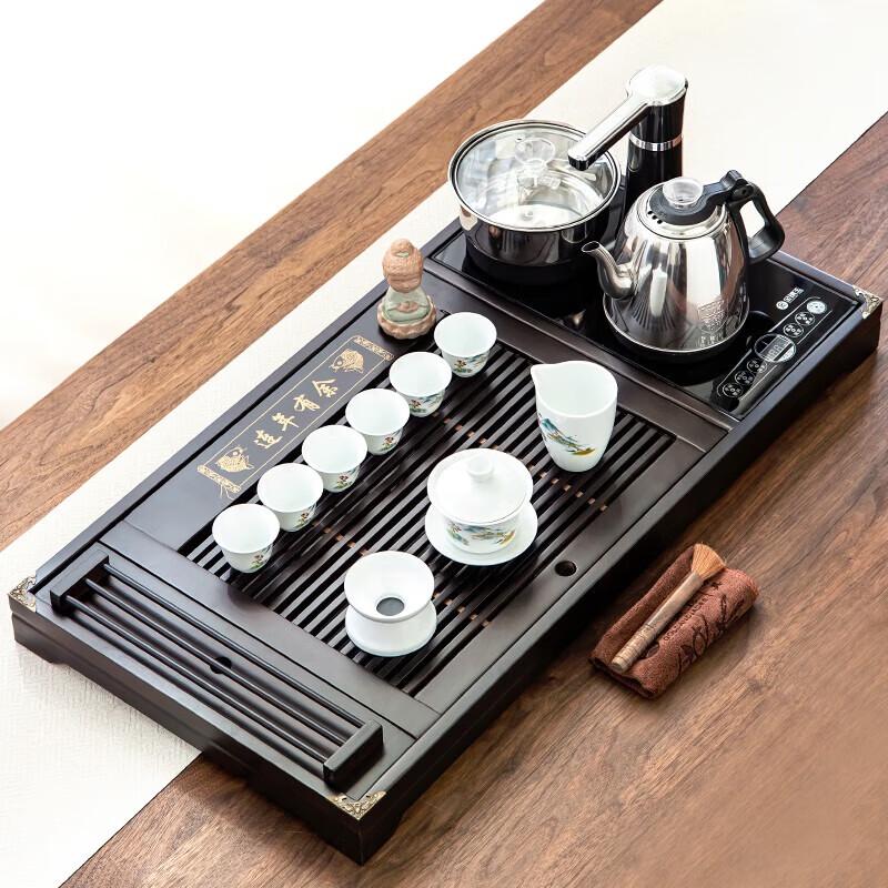 Traditional Chinese Solid Wood Tea Ceremony Set