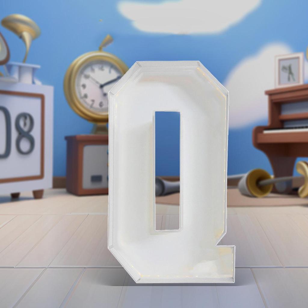 1Pc 64cm Mosaic Balloon Frame Letters Big Marquee Light Up Letters DIY Kit for Birthday Party Wedding Backdrop Decor Letter A-Z Pre-Cut Foam Board