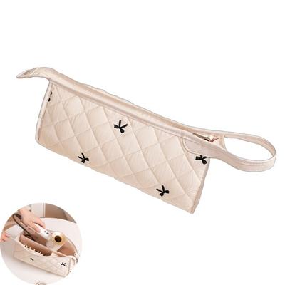 Estuche de Viaje Acolchado Portátil Gran Capacidad Cierre de Cremallera Bolsa de Almacenamiento Secador de Pelo Herramientas de Estilismo Ligero Portátil Organizador Accesorio de Viaje