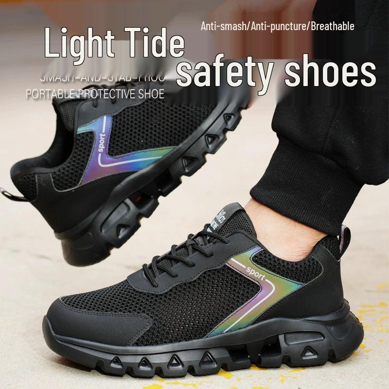 Unisex Steel Toe Mesh Safety Shoes: Lightweight, Breathable Anti-Smash & Anti-Puncture Work Footwear
