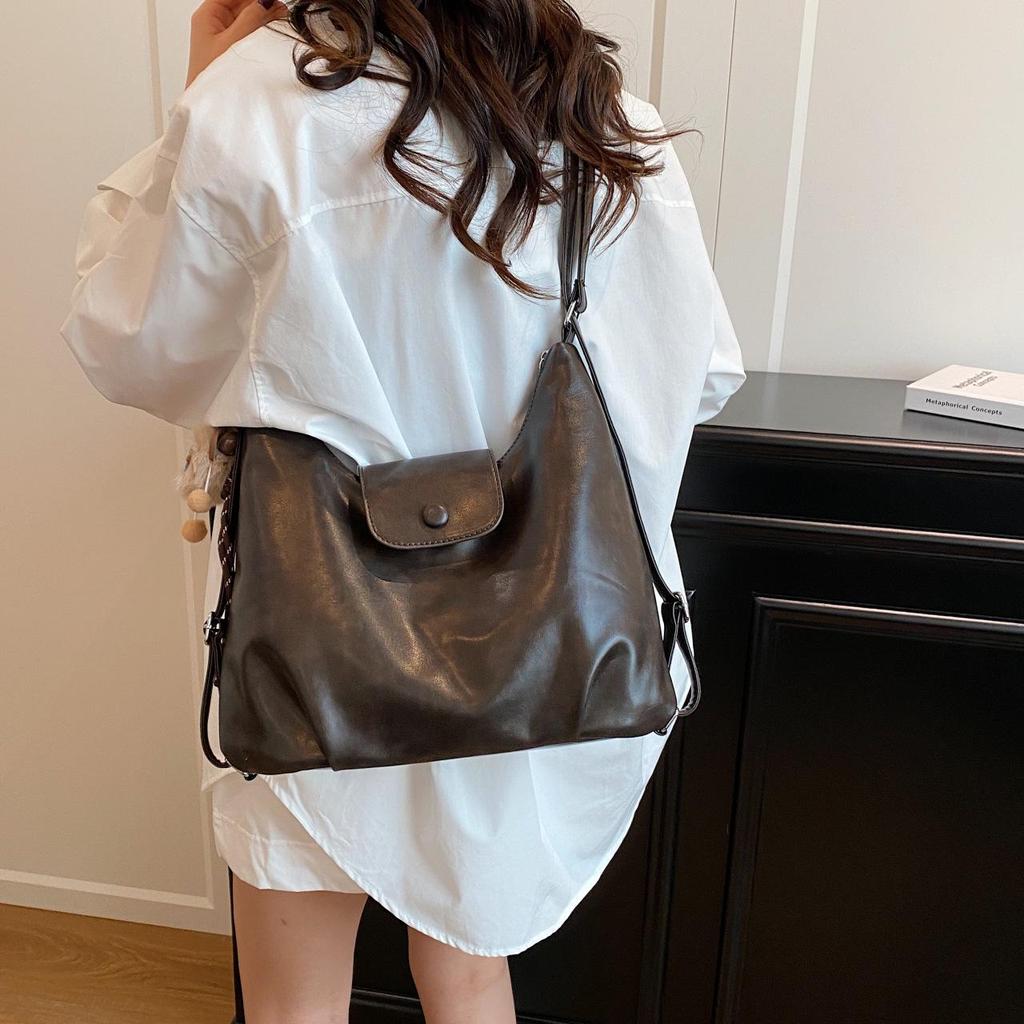 Korean Style Vintage Multi-Purpose Backpack & Tote with Coin Purse - 2025 Trendsetting Large-Capacity Commuter Bag