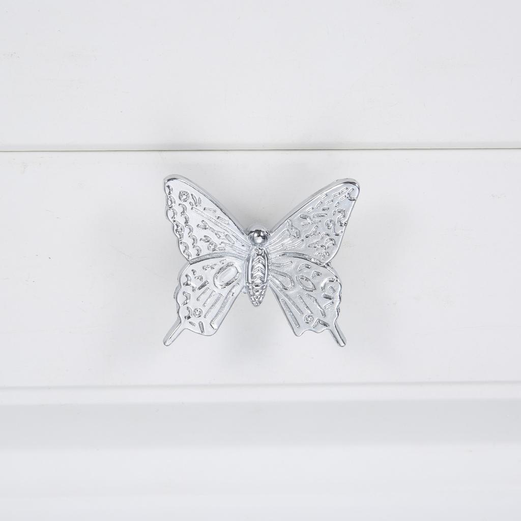 2Pcs Butterfly Shape Furniture Handle Zinc Alloy Vintage Kitchen Cabinet Knobs Dresser Drawer Cabinet Pulls Drawer Home Decor