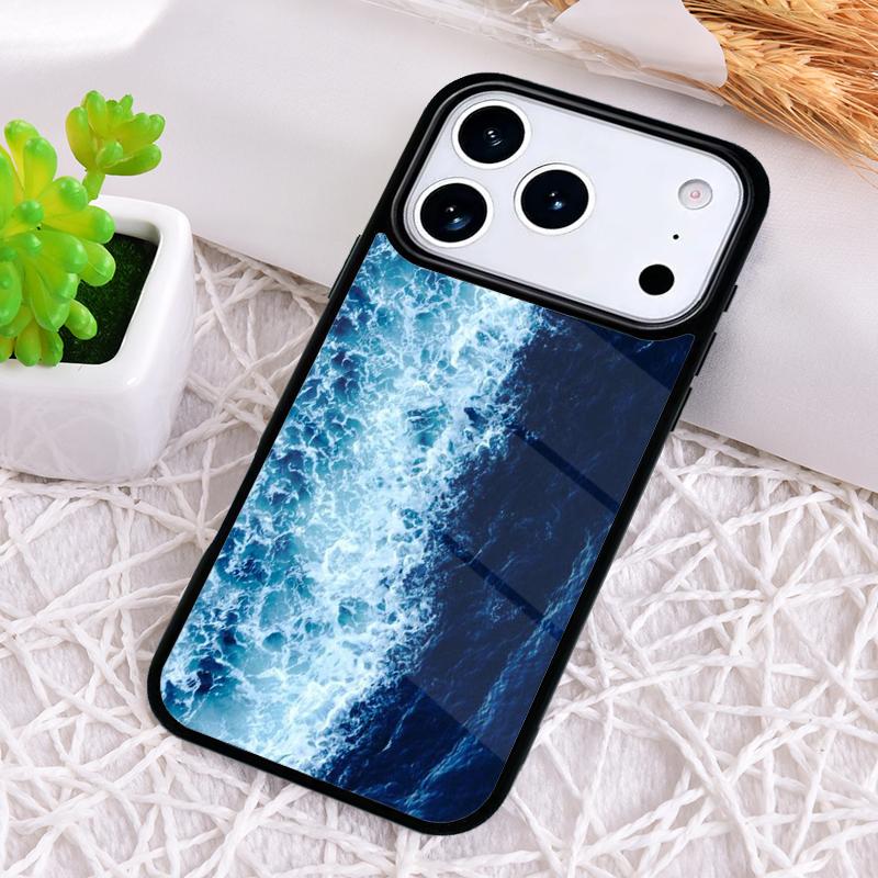 Blue Ocean Waves Sea Phone Case for iPhone 17 Air 16 15 11 12 14 13 Pro Max Shockproof Cover