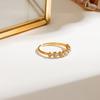 3pcs 18K Gold Color Plated Finger Ring Set Fashion Stackable Ring Ribbed Sun Geometry Ring  Party
