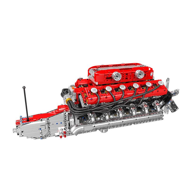 Конструктор Yuxing King Модель двигателя Lamborghini V12