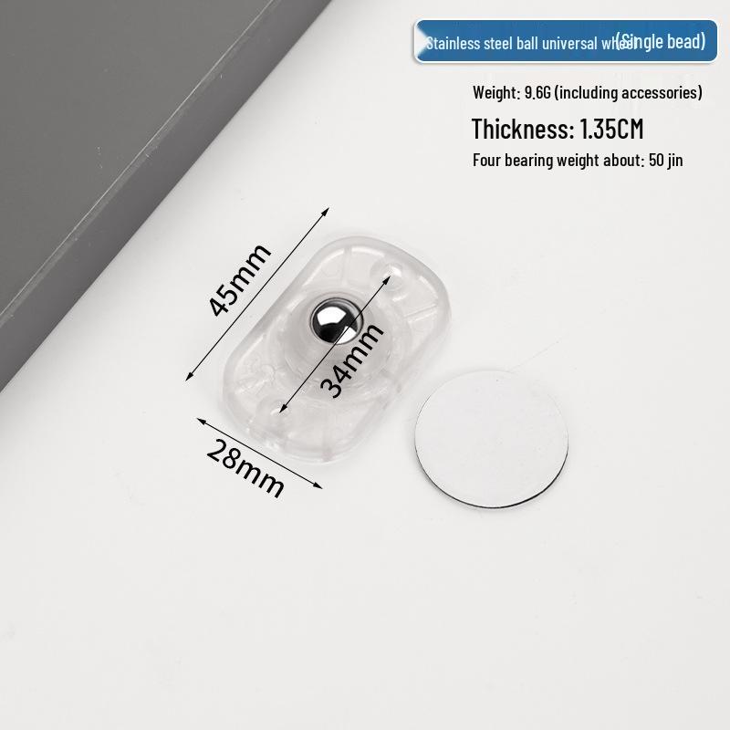 Cicha Samoprzylepna Podstawa Mobilna: Uniwersalne kółko bez wiercenia z pogrubionym łożyskiem kulkowym do użytku domowego