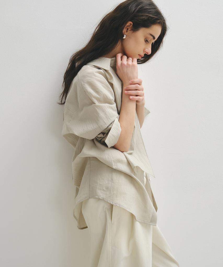 Noir For Woman Pale Scarf Loose Fit Shirt (Pale Mint)