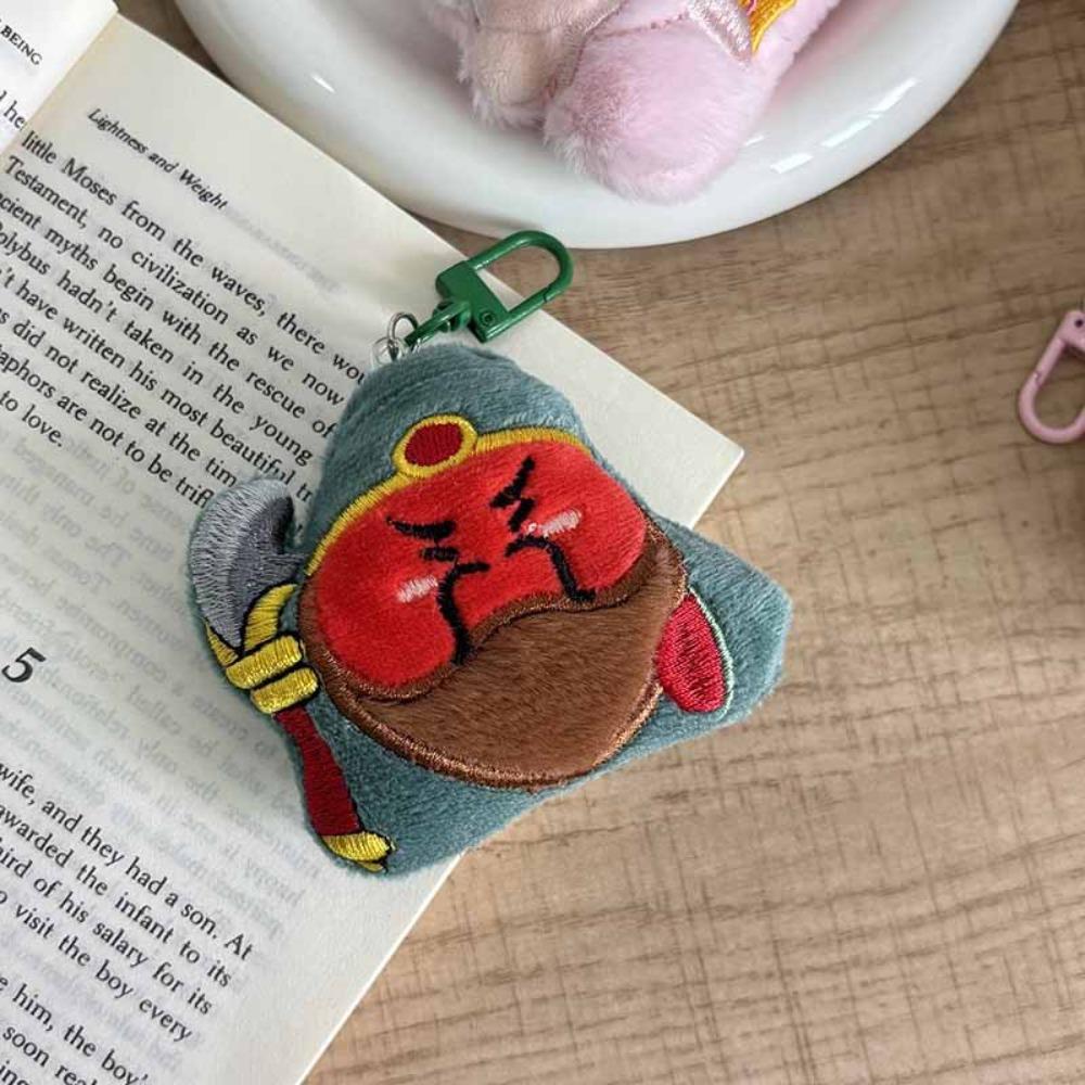 Moon Lord Wealth God Keychain Guanyin Plush God of Longevity Pendant Gifts