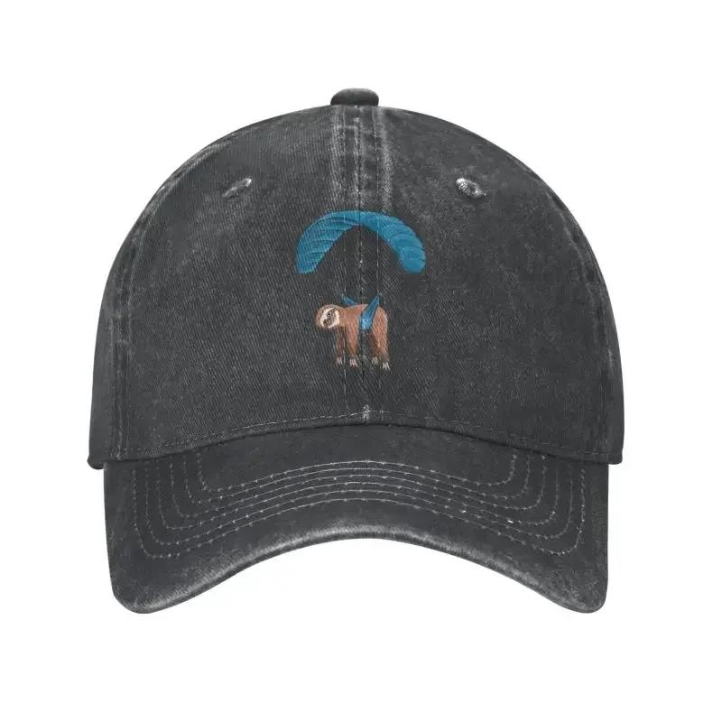 Gleitschirmfliegen Fliegendes Faultier Fallschirmspringen Gleitschirm Baseballkappe Benutzerdefiniert Punk Unisex Baumwolle Verstellbar Papa Hut
