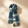 Maillard retro plaid fringed shawl men's and women's atmosphere imitation cashmere scarf autumn and winter versatile warm scarf