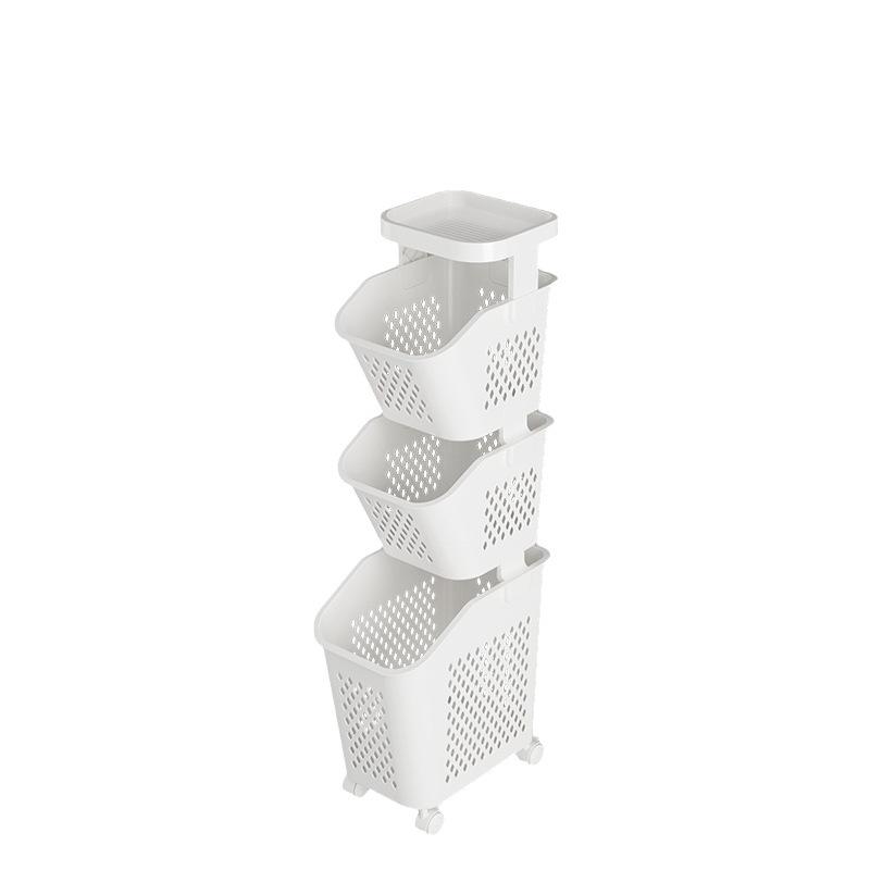 Narrow Laundry Basket Hamper with Storage Rack, Multi-Functional Cart for Dirty Clothes In Bathroom Gaps.