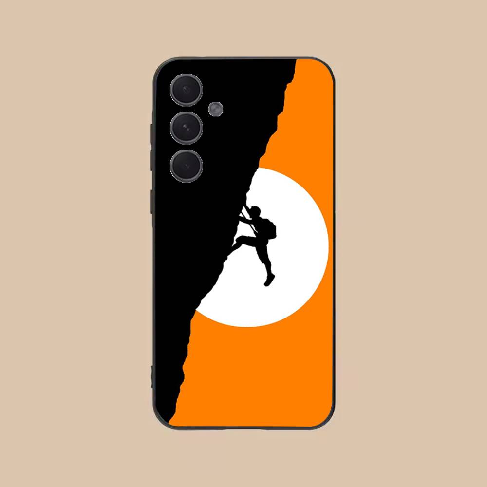 

Rock Climbing Phone Case For Samsung S25,24,21,22,23,20,S30,Ultra,Plus,Fe,Lite,Note,5G Black Soft SamsungS26PLUS