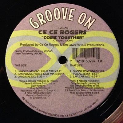 12inch Record CE CE ROGERS - Come Together GO24 Groove On 1995 US Dance & Electronica Used