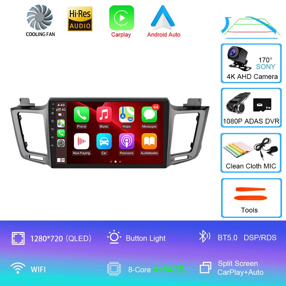 Android 14 For Toyota RAV4 RAV 4 2012-2018 Car Radio Multimedia Video Player Year QLED DSP GPS SIM 4G Navigation Audio 2din