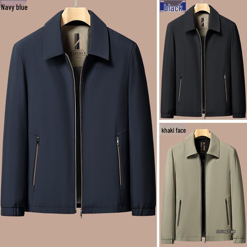 Woodpecker 2025 Dad Outerwear Set: Men's Spring and Autumn Jacket for Middle-Aged and Elderly