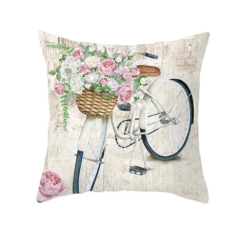 

Наволочка для подушки с изображением цветов и травы для дома в скандинавском стиле, фото, маленькая свежая подушка 45 * 45Cm (without pillow core)