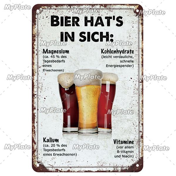 Retro Drink Bier Beer Metal Sign Vintage Plaque Tin Sign Plate Wall Decor For Bar Club Man Cave Bar Plate Drinking Poster Custom