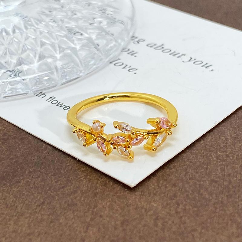 Blind Box Medieval Vintage Gold Niche Retro High-End Open Ring Color Treasure Light Luxury Ring Woman