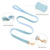Customized Leather Dog Collar Harness Leash Set Personalized Pet Mesh Vest Harness ID Pet Leads For Small Medium Large Dogs