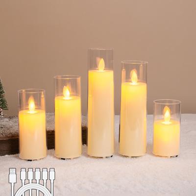 Flameless LED Candles with Remote Control Battery Operated Flickering Fake Pillar Candles Electric Warm Light for Wedding Holiday Home Decor