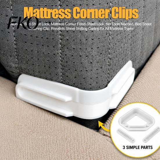 Sheet Suspenders Non-slip Bed Lock, Mattress Corner Fitted No Tools Needed, Anti-slip Clips Securing Clip, Prevents Shifting Curling for