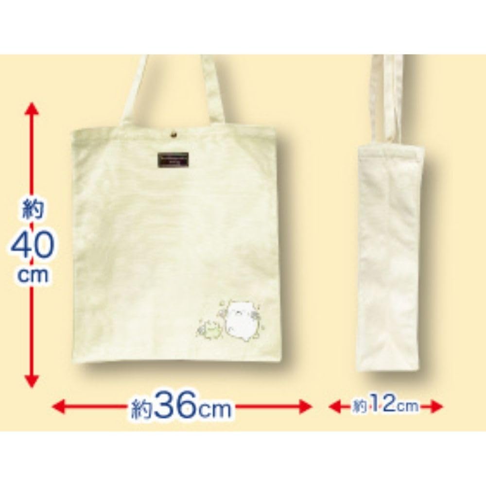 Hatayama Shoji Tote Bag, Colored Canvas, Drawing, Sumikko Gurashi Cat, Approx. H40 x W36 x D12cm, 34203189