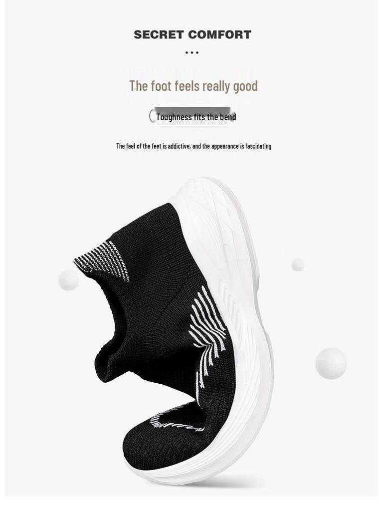 2024 Kids Slip-On Flyknit Sports Shoes - Casual Sock Style for Boys & Girls