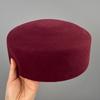 Ins New 100% Wool Flat-Top Fedoras Women Wedding Church Party Pillbox Hat Winter Fashion Retro Lady Hard Top Painter Berets Cap