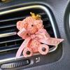 Car Vent Clip Diffuser Bear With Bow Car Aromatherapy Diffuser Aromatherapy Scent & Car Fragrance Diffuser Oil & Aromatherapy
