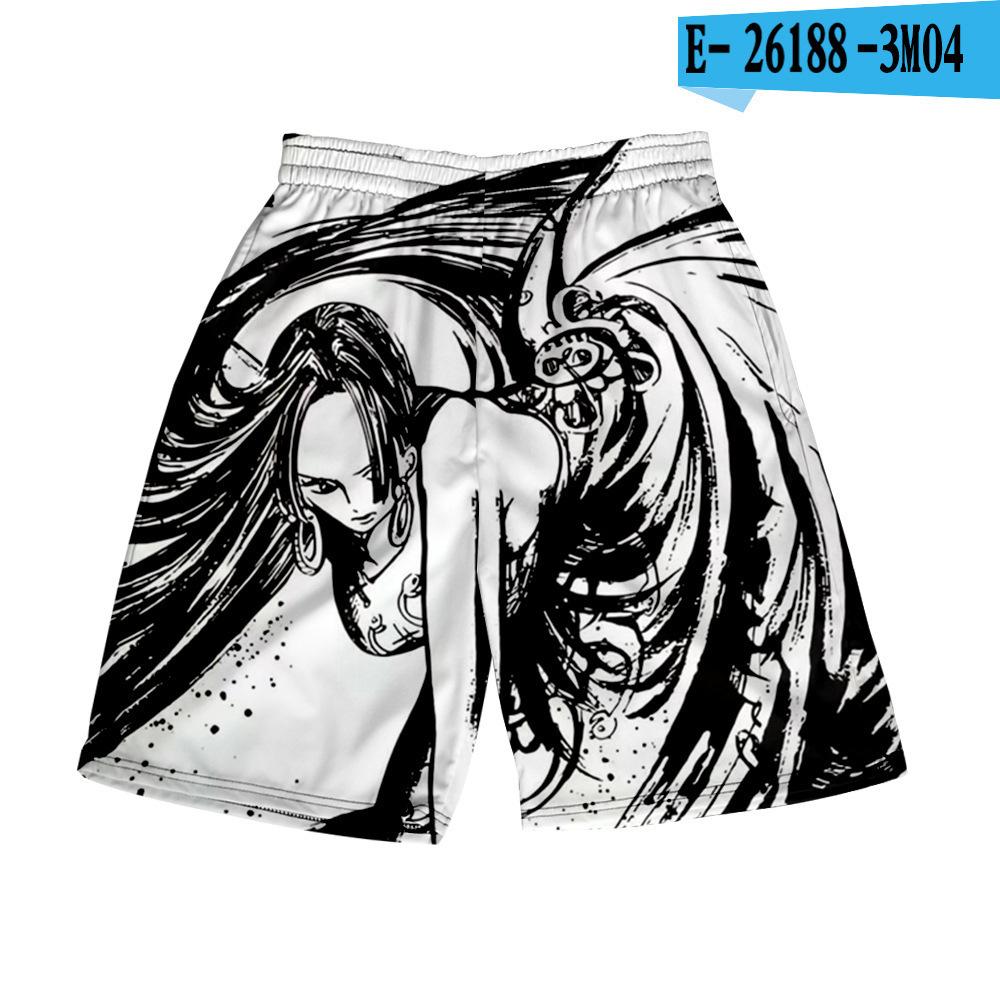 

Нові чоловічі пляжні шорти One Piece Anime Peripheral Character Series з дихаючими 3D-друкованими цифровими принтами XL