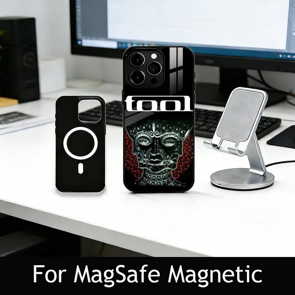 Music T-Tool B-Band R-Rock Phone Case For iPhone17,16,15,14,13,12,11 Plus,Pro Magnetic with Magsafe Wireless Charging