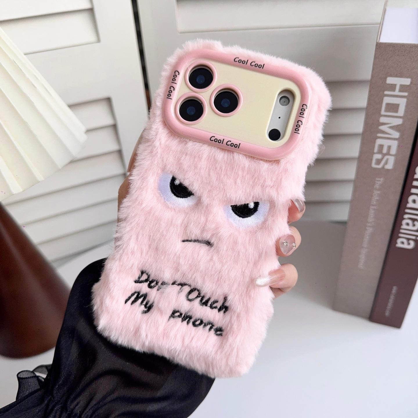 

Плюшевый защитный чехол «Злые глаза» для iPhone 16 Pro Max/15/14/13 - Женский iPhone 13 Pro Max